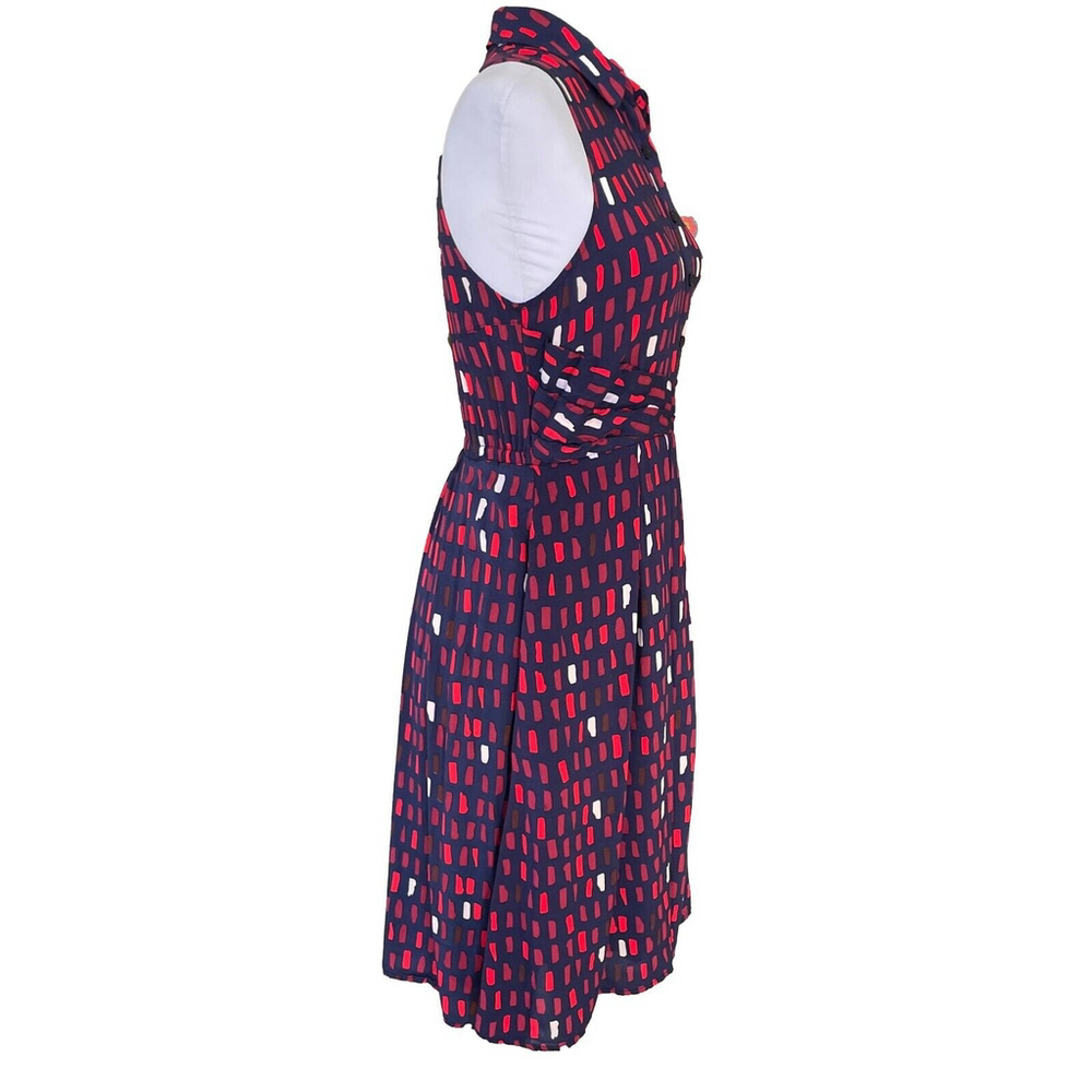 Anthropologie Navy Geometric Dress Small - Picture 4 of 14